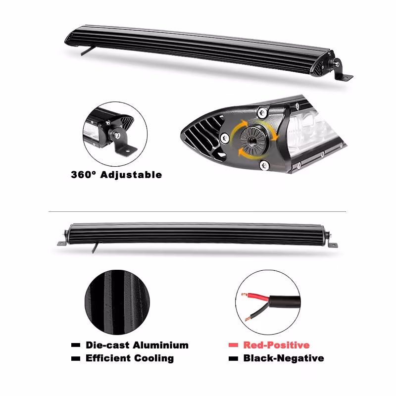 Đèn LED thanh đơn hàng cho SUV, xe tải địa hình Jeep - Tự chọn kích thước và công suất phát sáng hình ảnh 15-description