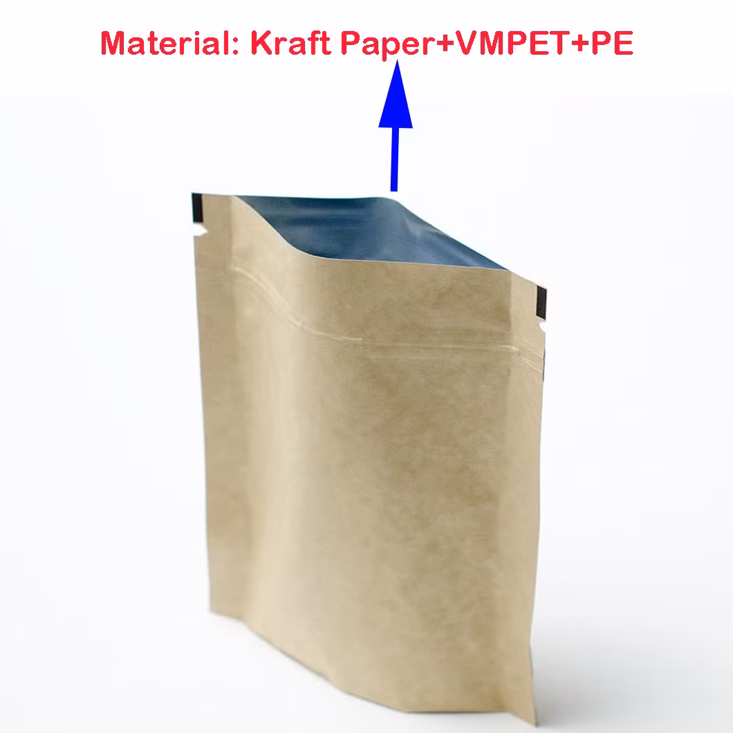 Bao bì thực phẩm với logo in sắc nét trên túi ziplock kraft giấy tái sử dụng hình ảnh 15-description