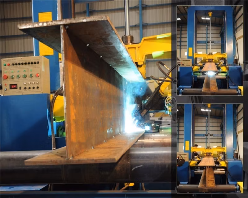 Máy hàn chuyên dụng cho việc chỉnh thẳng và lắp ráp kết cấu thép H-beam hình ảnh 15-description