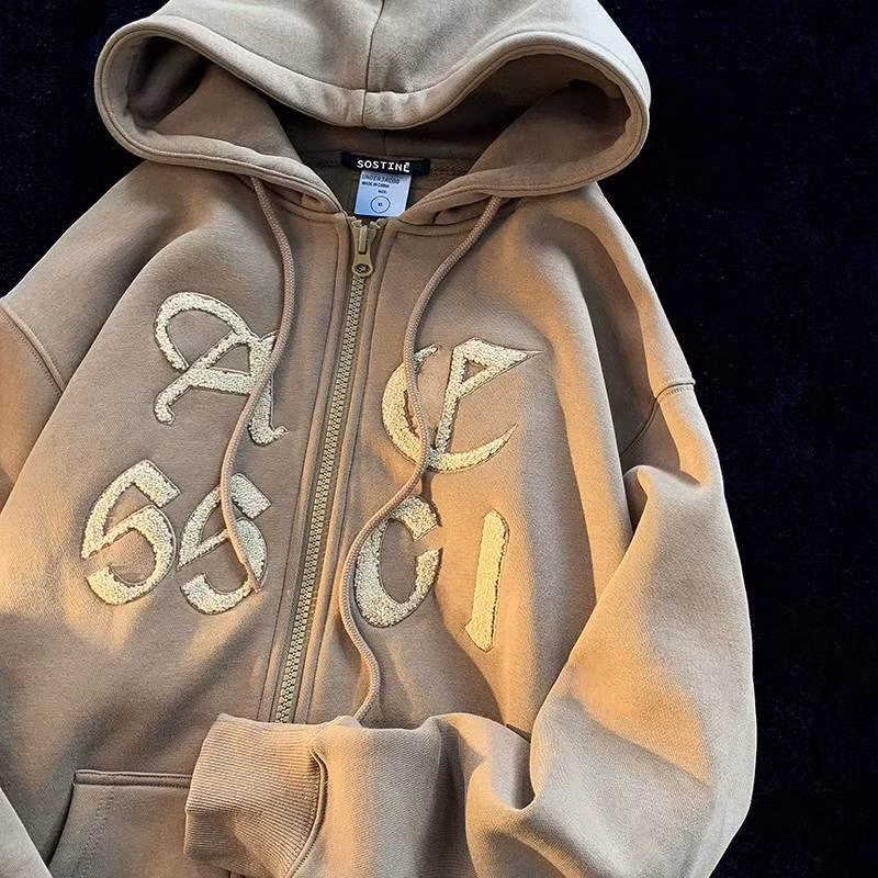 Áo hoodie thêu chenille tùy chỉnh kích thước lớn, thiết kế thời trang nặng trọng và tiện ích hình ảnh 15-description