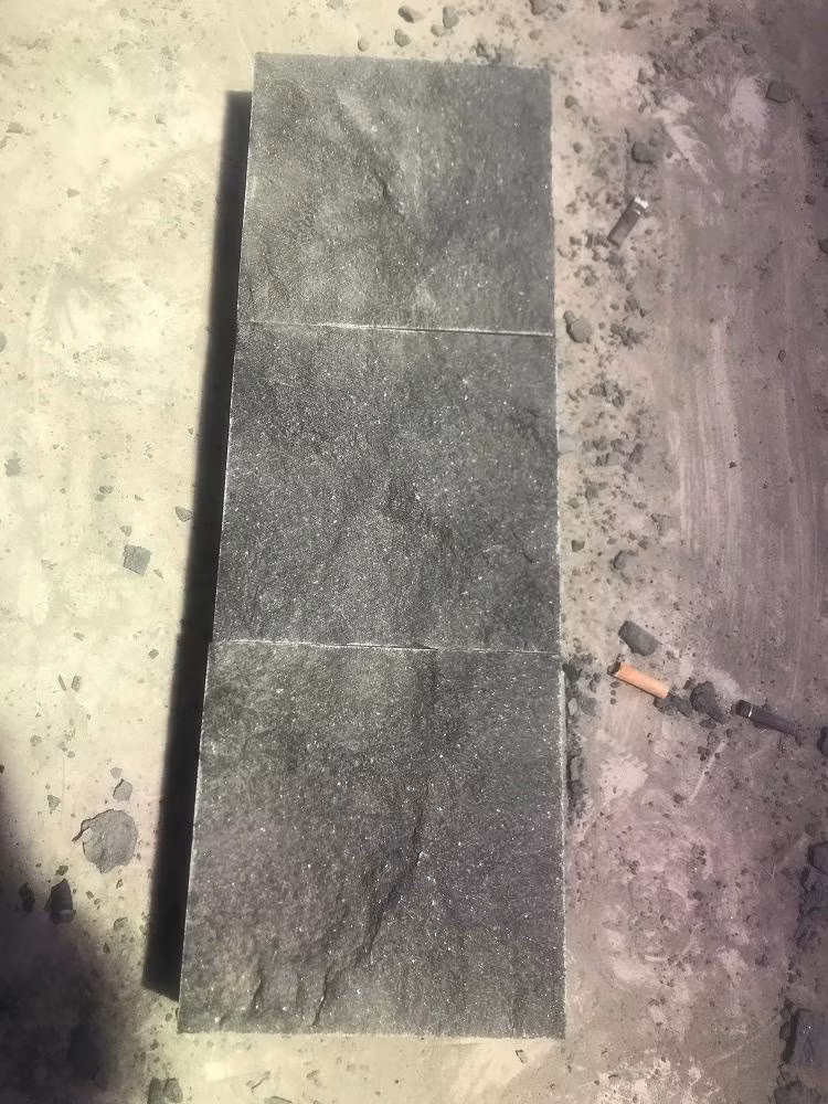 Đá granite tự nhiên màu xám, với công nghệ đánh lửa và đánh bóng, có thể tùy chỉnh hình ảnh 15-description