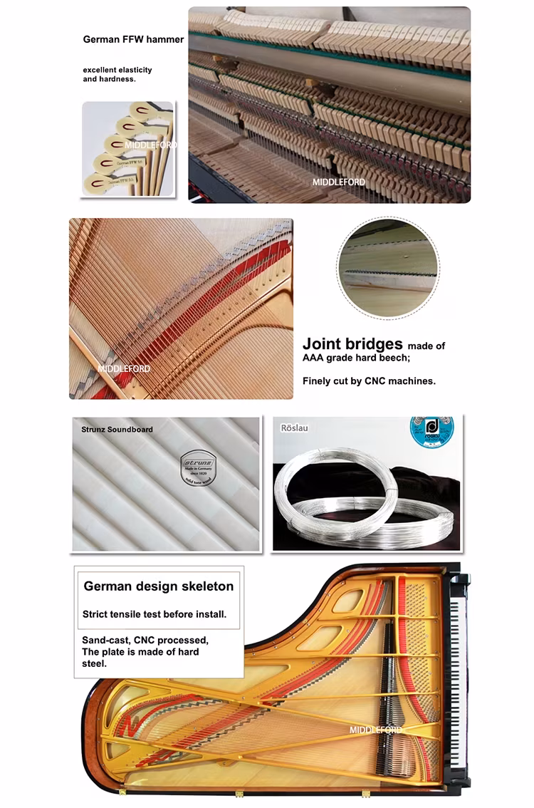 Đàn piano Middleford Gp-148e baby grand âm thanh acoustic chất lượng tốt hình ảnh 15-description