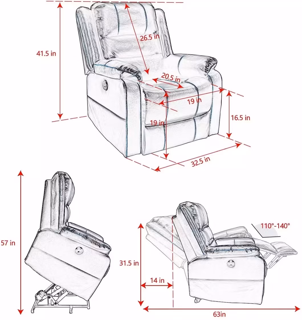 Ghế nâng hạ y tế điện tích hợp chức năng massage, bán buôn với ưu đãi giá đặc biệt hình ảnh 15-description