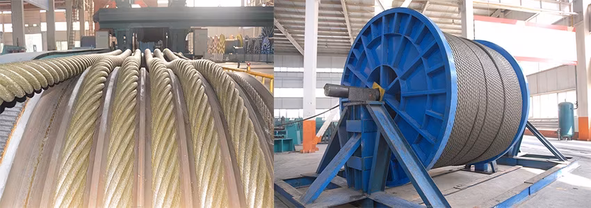 Cáp dây thép mạ kẽm chất lượng tốt phục vụ cho cần cẩu tháp trên tàu hình ảnh 16-description