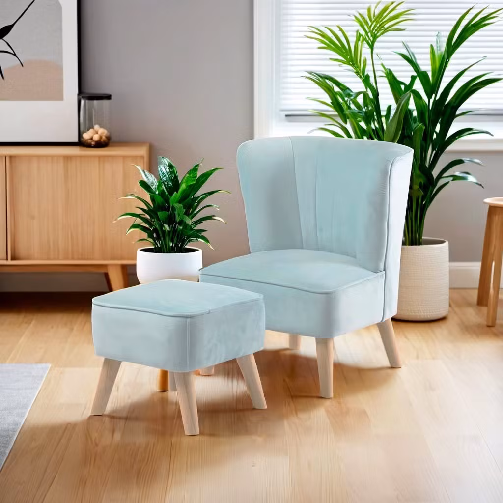 Bộ ghế sofa vỏ sò cho trẻ em với đệm êm ái và khung gỗ phổ biến cho gia đình hình ảnh 16-description