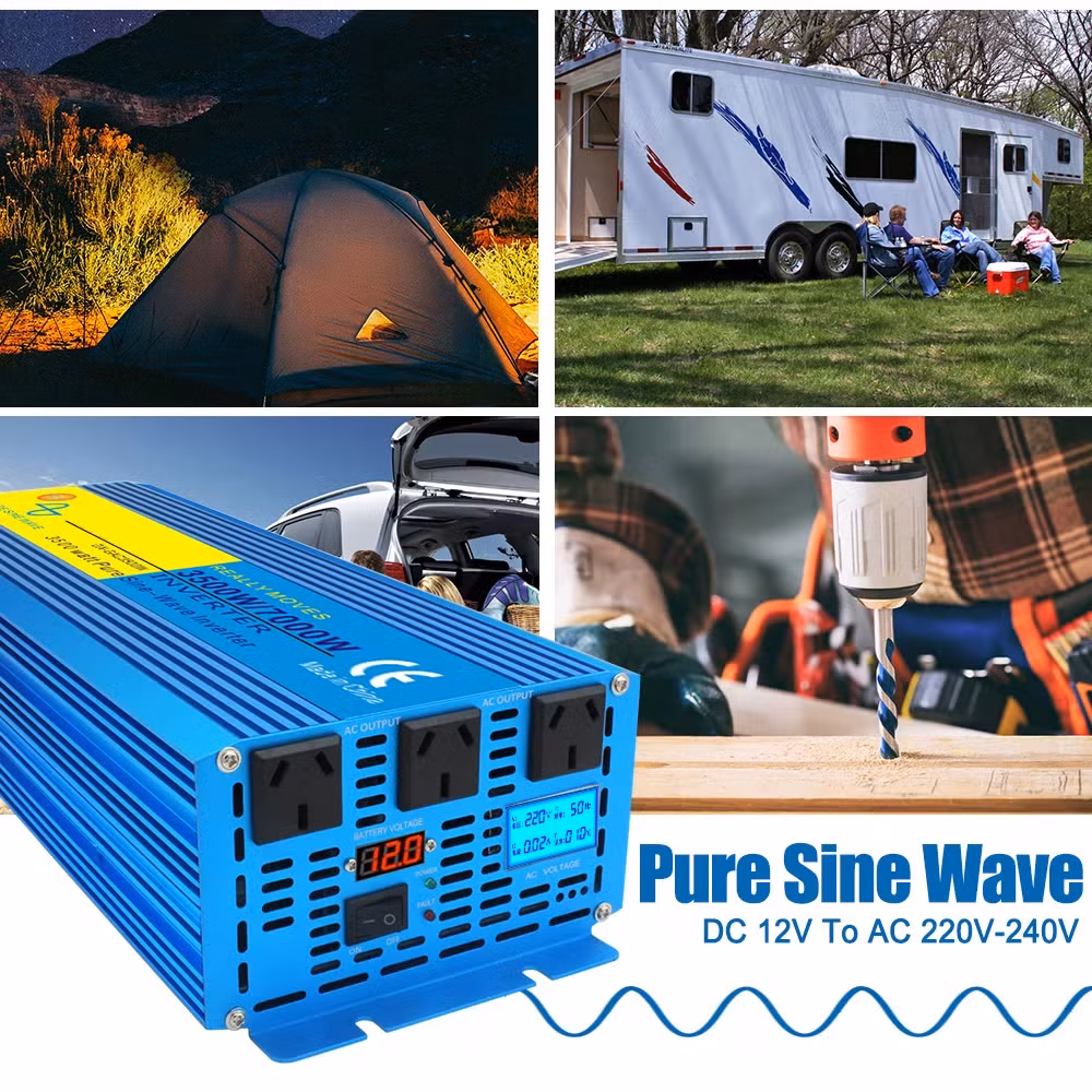 Vận hành liên tục của bộ biến tần Evergrn 3kw 3000W 3500W 7000W với ổ cắm Au 12V đến 220V hình ảnh 17-description