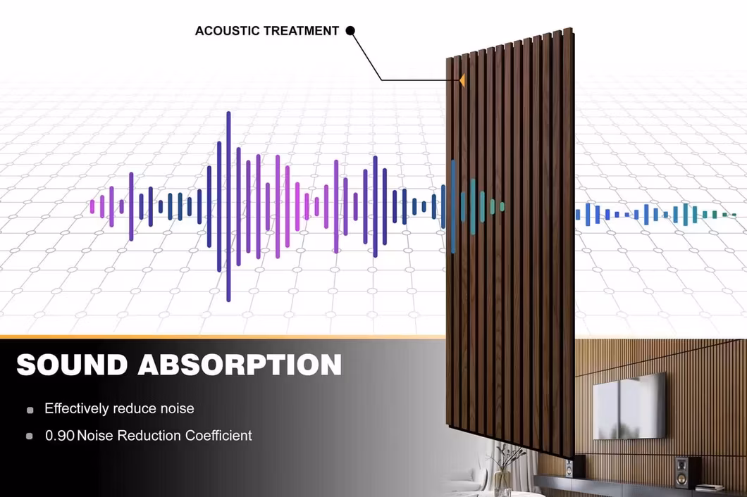 Bảng gỗ slat được chứng nhận CE, giúp cách âm linh hoạt hình ảnh 17-description
