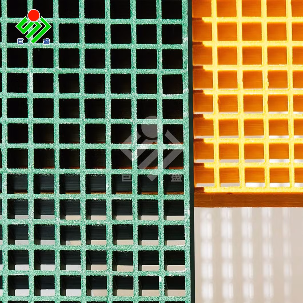 Nắp cống màu vàng 1000 mm X 2000 mm - Có sẵn các kích thước 3' X 10' / 4' X 8' / 4' X 12' - Tấm grating FRP 12mm cho ứng dụng bậc thang hình ảnh 17-description