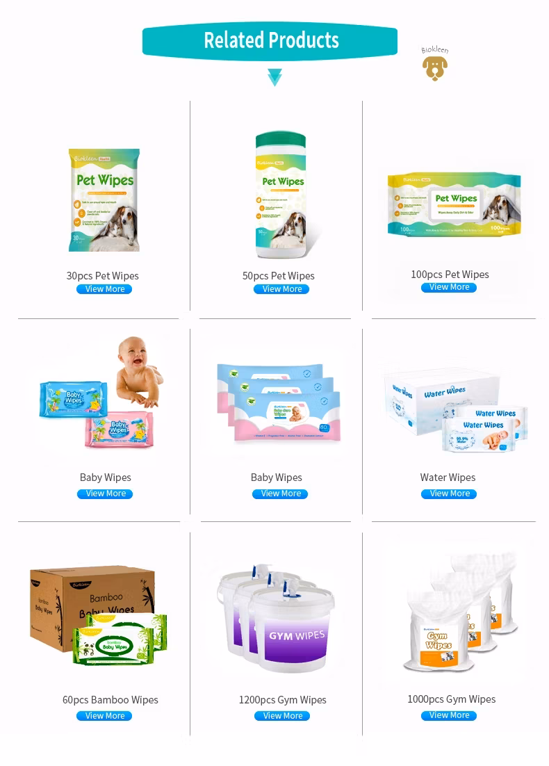 Khăn vệ sinh từ bông hữu cơ cho thú cưng Biokleen - Sự lựa chọn di động và mềm mại cho tai và răng của thú cưng hình ảnh 17-description