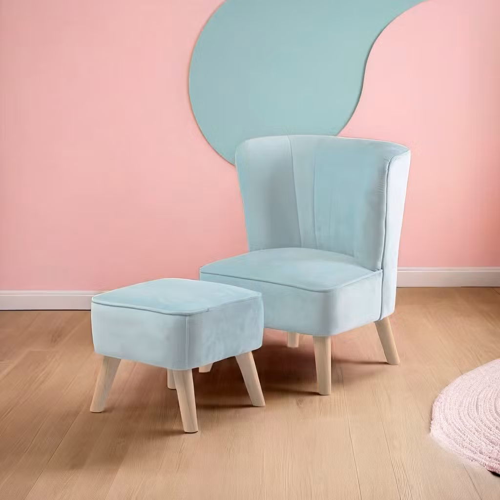 Bộ ghế sofa vỏ sò cho trẻ em với đệm êm ái và khung gỗ phổ biến cho gia đình hình ảnh 17-description
