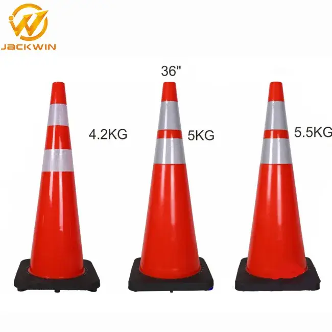 Côn giao thông PVC an toàn 18 28 36 mềm dẻo với đế cao su màu đen hình ảnh 13-description
