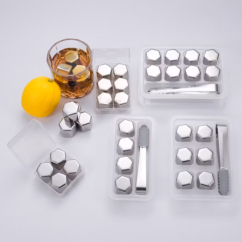 Khối đá lạnh thép không gỉ tùy chỉnh - phụ kiện trang trí quầy bar hình ảnh 18-description