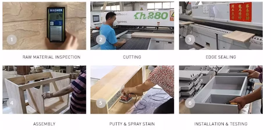 Tủ phòng tắm gỗ tự nhiên chống nước thiết kế đơn dễ dàng phối hợp với nội thất hình ảnh 18-description