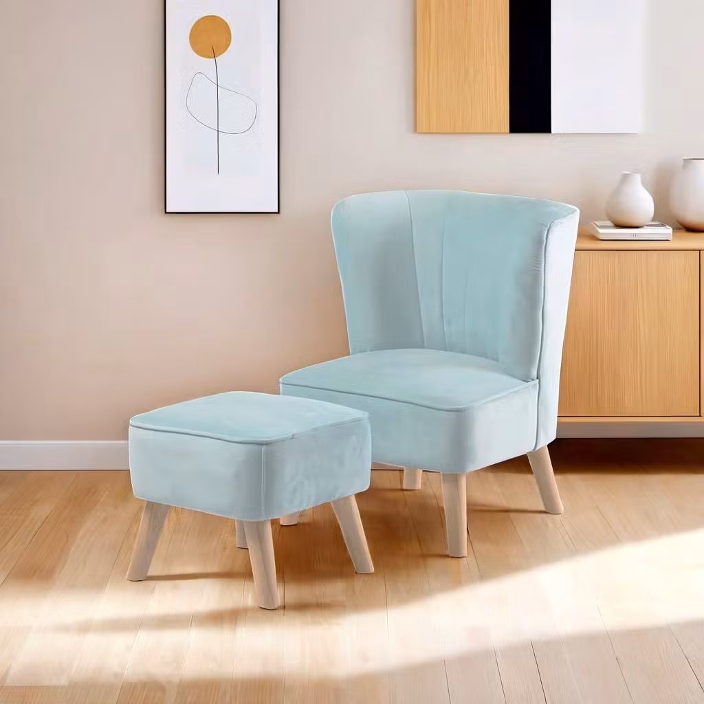 Bộ ghế sofa vỏ sò cho trẻ em với đệm êm ái và khung gỗ phổ biến cho gia đình hình ảnh 18-description