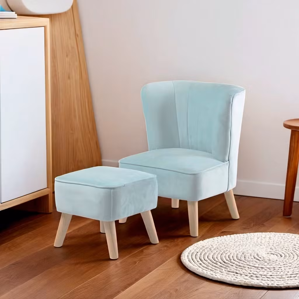 Bộ ghế sofa vỏ sò cho trẻ em với đệm êm ái và khung gỗ phổ biến cho gia đình hình ảnh 19-description