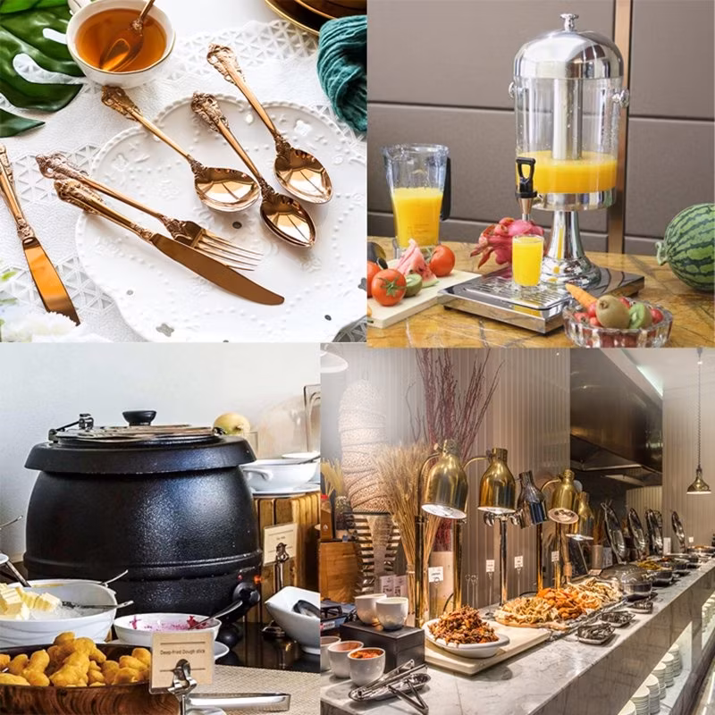 Thiết bị tiệc buffet hiện đại dành cho nhà hàng khách sạn, bao gồm nắp bản lề treo móc và chén giữ nhiệt kiểu Ấn Độ cho đám cưới hình ảnh 19-description