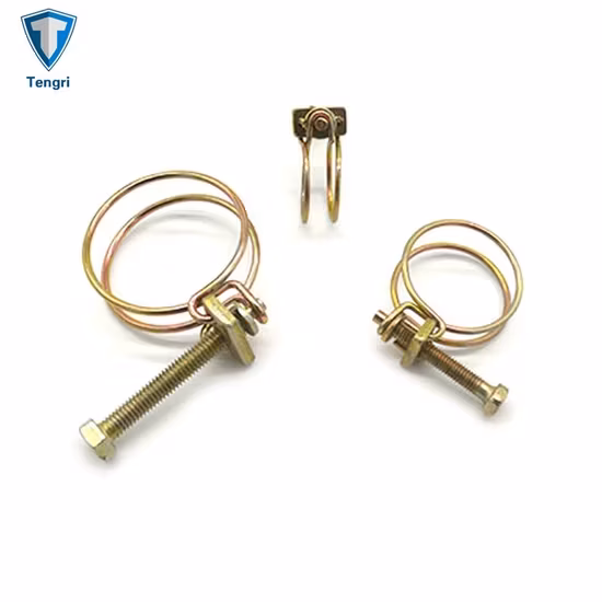 Ống mềm điều chỉnh được kẹp bởi vít và bu lông khóa mạ kẽm vàng hình ảnh 1-description