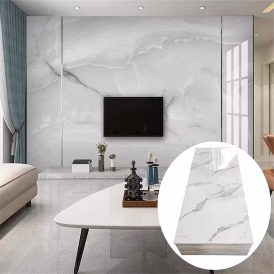 Tấm ốp tường trang trí chất lượng cao từ nhựa PVC/UV giả đá cẩm thạch dùng trong xây dựng