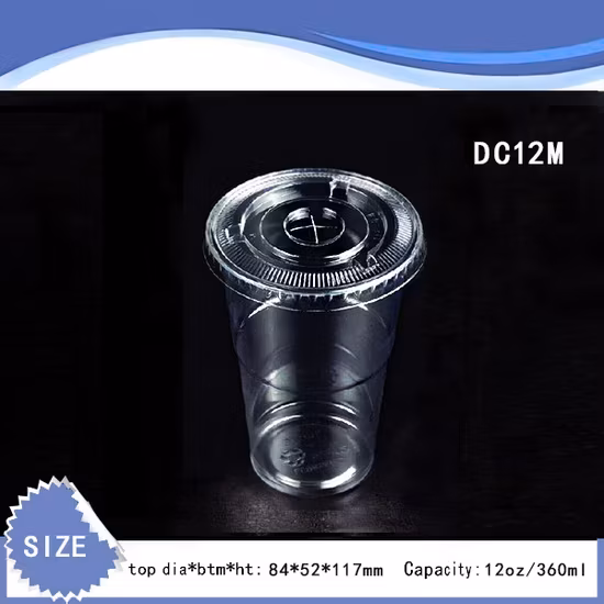 Cốc nước lạnh 12oz là sản phẩm in tùy chỉnh từ chất liệu nhựa trong suốt không gian hình ảnh 1-description