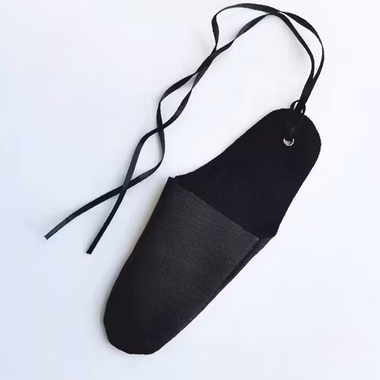 Găng tay da bảo vệ ngón tay, cứu thương và bảo vệ lông, chất liệu da đen hình ảnh 1-description
