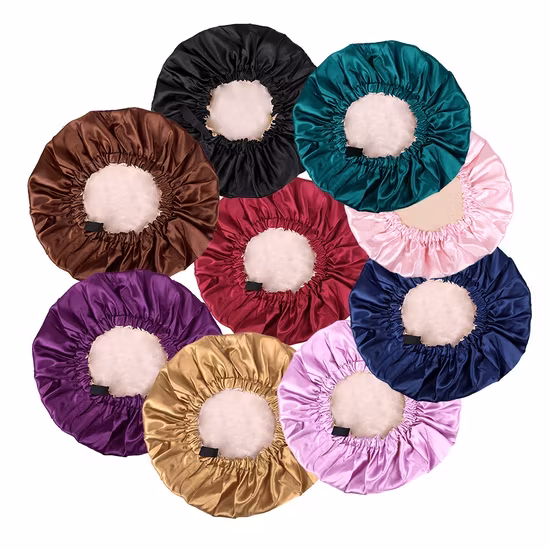 Mũ ngủ satin bán buôn hai lớp, dây đàn hồi điều chỉnh với logo tùy chỉnh - Sản phẩm chất lượng cao