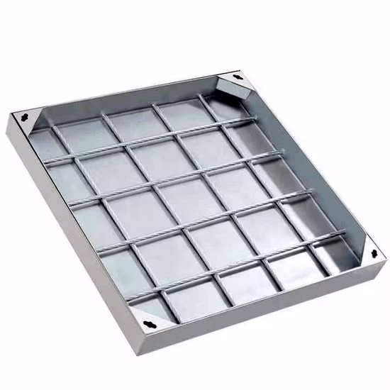Nắp hố ga và khung thép không gỉ chịu lực, nắp bể phốt vuông có đế, nắp bể nước thải chất lượng cao hình ảnh 1-description