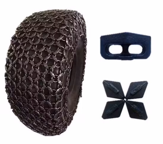 Dây xích chống chặn hao mòn lốp, dành cho máy xúc kích thước 23.5-25 và 17.5-25 hình ảnh 1-description