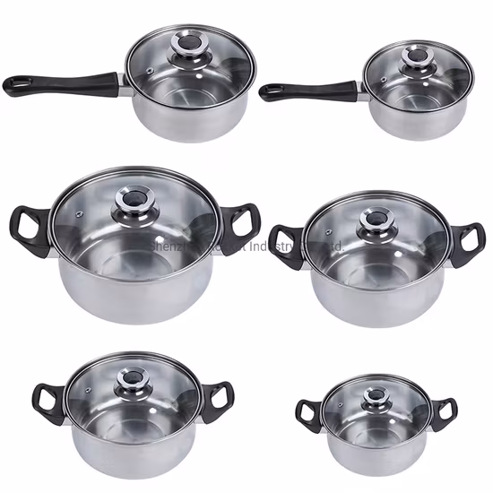 Bộ nồi inox với tay cầm Bakelite - Lựa chọn hoàn hảo cho bộ dụng cụ nấu ăn trong nhà bếp hình ảnh 1-description