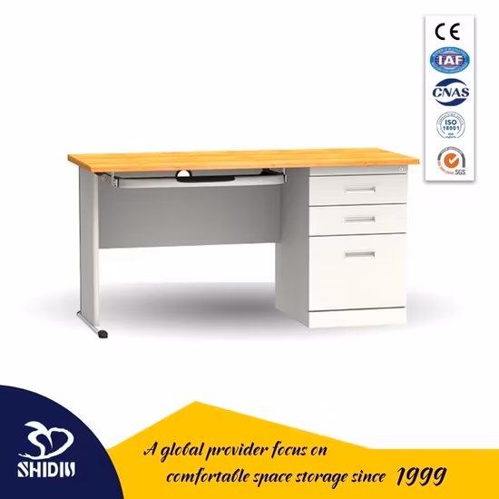 Bàn làm việc văn phòng chất liệu kim loại MDF, bàn máy tính văn phòng đa dụng