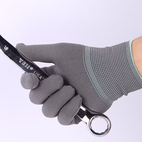 Tận Hưởng Ưu Đãi Mua Sắm Trực Tiếp Từ Nhà Sản Xuất Găng Tay Nylon Mỏng Xám Chống Mài Mòn hình ảnh 1-description