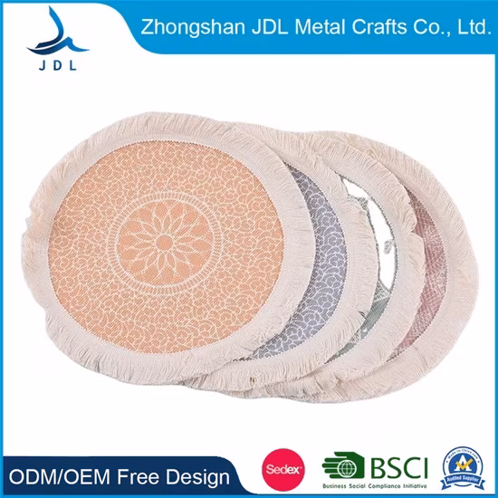 Khăn trải bàn tròn chất lượng cao phù hợp cho nhà hàng, khách sạn và gia đình với đệm sưởi và lót ly bằng vật liệu polyester hình ảnh 1-description