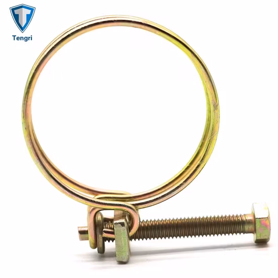 Ống mềm điều chỉnh được kẹp bởi vít và bu lông khóa mạ kẽm vàng
