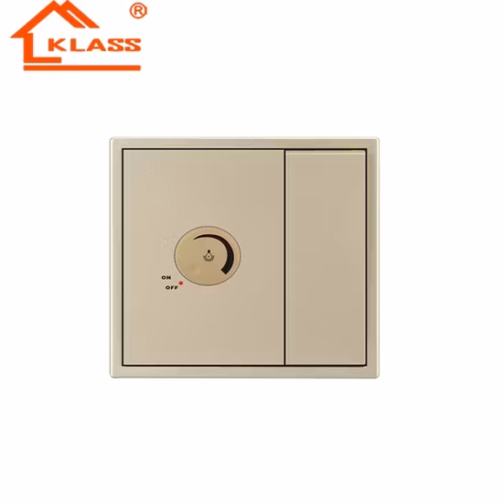 Ổ cắm tường UK 45A mạ vàng, thiết kế 1gang 1way kèm đèn
