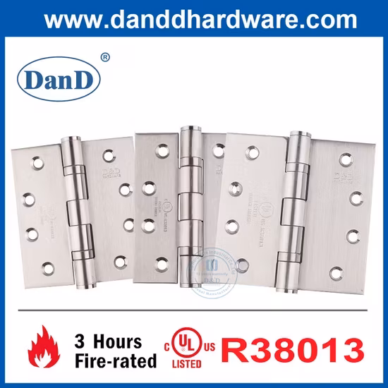 Bản lề cửa gỗ chống cháy bạc mờ với thiết kế bi bạc bền bỉ