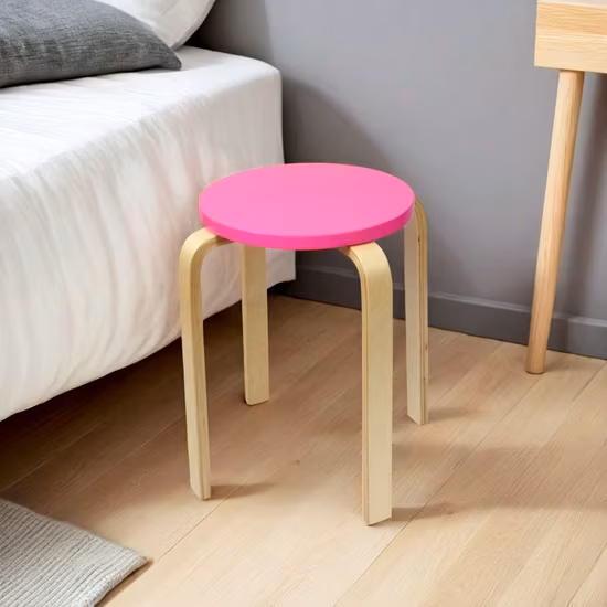 Ghế đẩu gỗ văn phòng ăn có thể gấp gọn, phù hợp với không gian gia đình