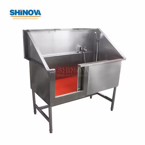 Bồn tắm chó thú y chất liệu thép không gỉ, mua trực tiếp từ nhà sản xuất hình ảnh 1-description