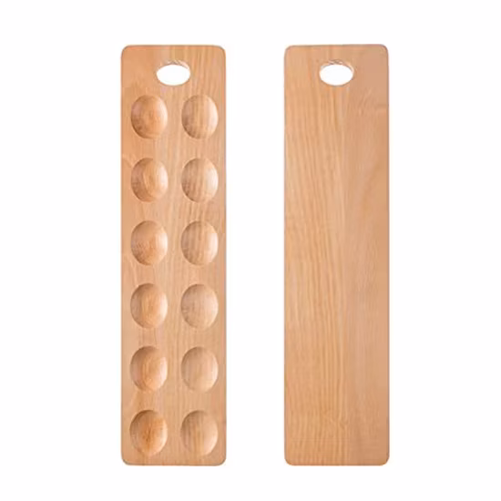 Khay Trứng Gỗ Acacia và Gỗ Sồi Tùy Chỉnh cho Bữa Sáng Sạch Sẽ hình ảnh 1-description