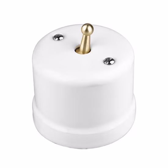 Công tắc điện gốm cổ điển phù hợp với hệ thống điện Đan Mạch, Hy Lạp và Iceland hình ảnh 1-description