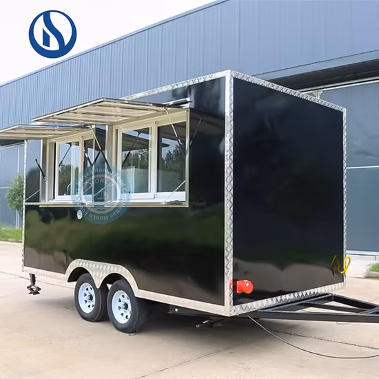Xe đẩy đa chức năng Chip điện Caravan Cà phê Xe tải thức ăn nhanh - Giải pháp tiện lợi cho quán cà phê và nhà hàng hình ảnh 1-description