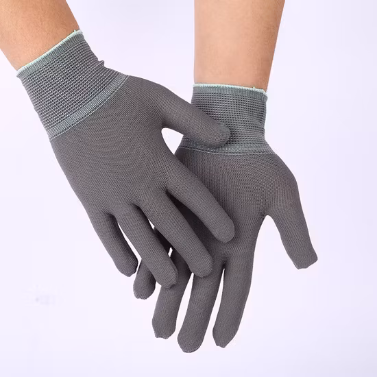 Tận Hưởng Ưu Đãi Mua Sắm Trực Tiếp Từ Nhà Sản Xuất Găng Tay Nylon Mỏng Xám Chống Mài Mòn