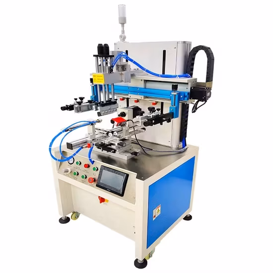 Thiết bị in lụa tự động đa màu cho cốc và chai hình trụ hình ảnh 1-description