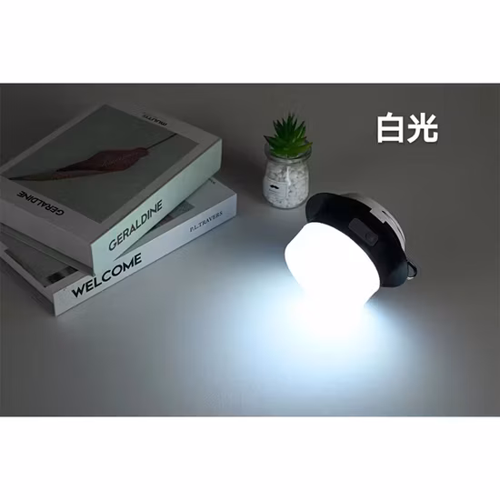 Bóng đèn LED năng lượng mặt trời 50W với chip LED độ sáng cao và thiết kế đỉnh phẳng cho kho bãi, cắm trại và chợ đêm