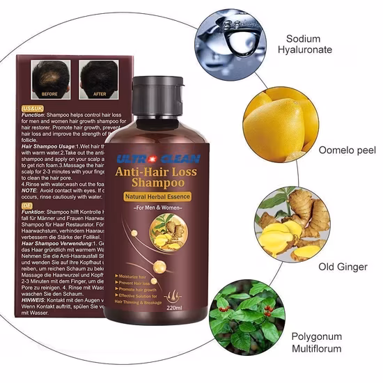 Dầu gội hữu cơ từ Polygonum Multiflorum cân bằng sinh học cho tóc đen tự nhiên