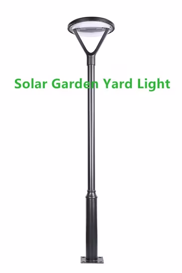 Đèn đường đi vườn năng lượng mặt trời 25W hình tròn lắp trên cột, sáng mạnh và tiết kiệm