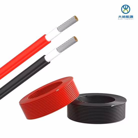 Dây điện đồng đơn lõi cách điện XLPE linh hoạt cho hệ thống điện mặt trời - Sản phẩm có đường kính 2.5mm, 6mm, 10mm2 và 16mm2