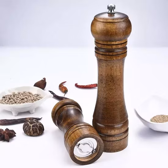 Cối tiêu gỗ có thể điều chỉnh độ thô cho gia vị, sản phẩm cối tiêu từ gỗ tự nhiên hình ảnh 1-description
