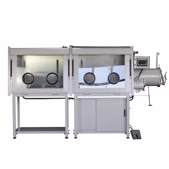 Hộp găng tay chân không chất liệu thép không gỉ dành cho việc nghiên cứu hóa học vô cơ và hữu cơ
