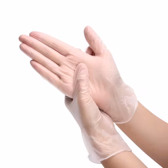 Găng tay dọn dẹp nhà cửa một lần, chất liệu nitrile vinyl màu xanh đen không bột