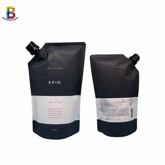 Túi chứa chất lỏng Kraft giấy thân thiện môi trường, có vòi rót, tái sử dụng và phân hủy sinh học hình ảnh 1-description