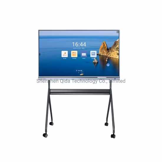 Màn hình LCD cảm ứng hồng ngoại 75inch dành cho giáo dục, bảng tương tác thông minh tích hợp máy tính hình ảnh 1-description